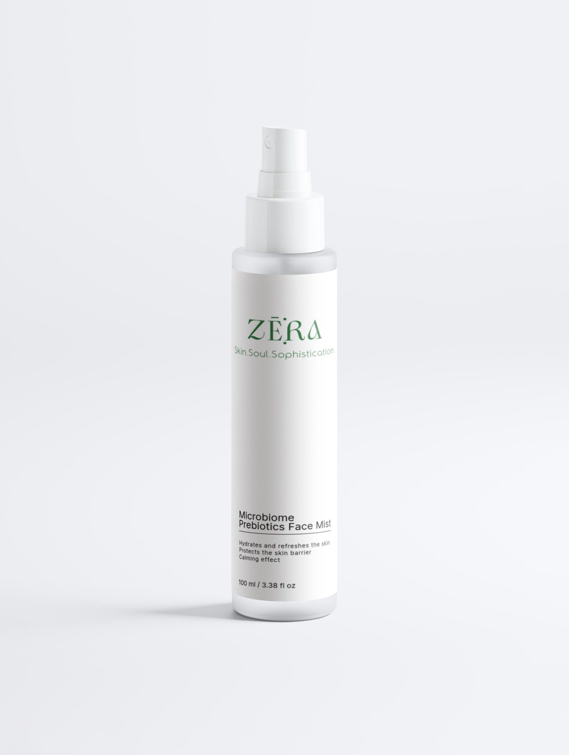 Zera skincare bottle on a white background