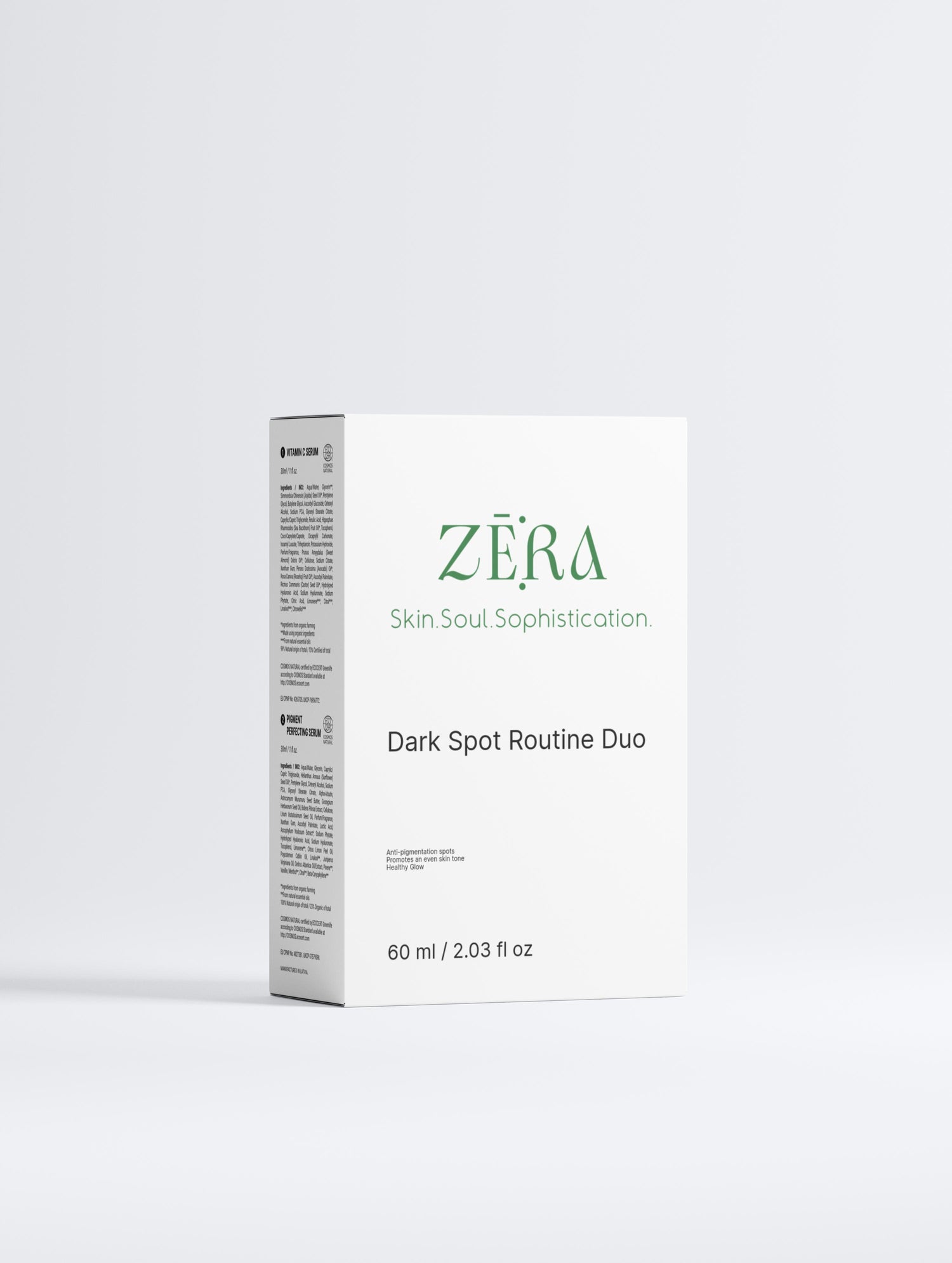 Zera Dark Spot Routine Duo packaging on a white background