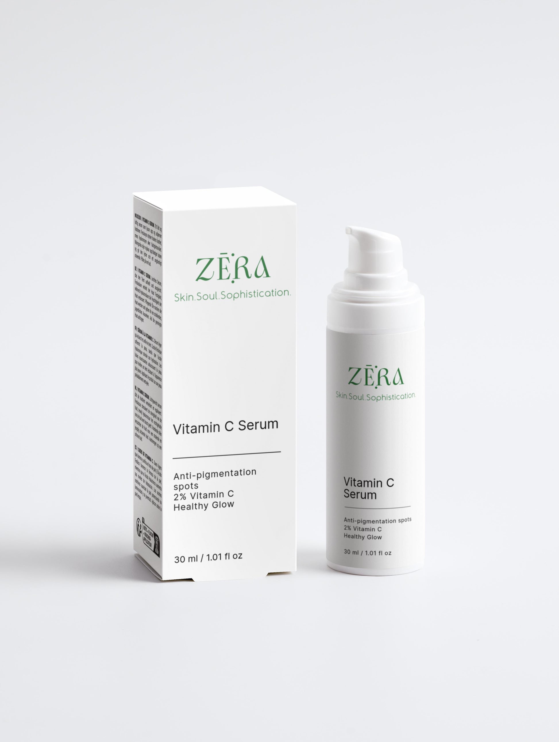 Zera Vitamin C Serum packaging on a white background